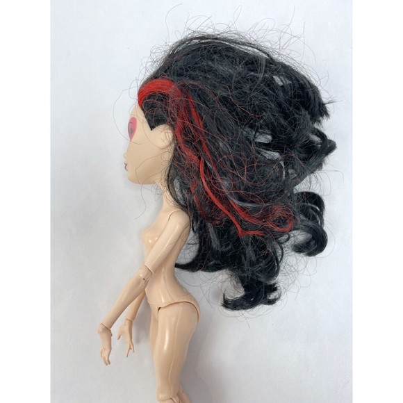 Ever After High Lizzie Hearts Fashion Doll 10” Black Pink Hair No Clothes Naked - Picture 6 of 7